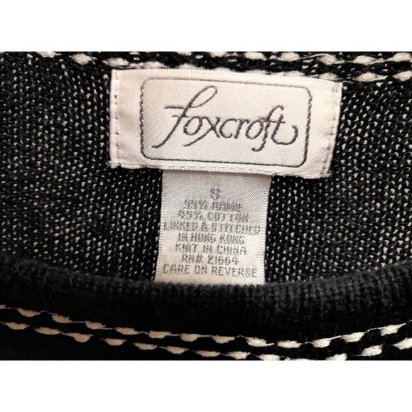 Vintage Foxcraft Womens Size S Embroidered Butterfly Black Sweater - Picture 7 of 7